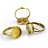 12mm Soild Brass Adjustable Ring Base Bezel Setting m108