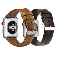 

Top Quality Crazy Horse 38mm 42mm Leather Watch Strap for Apple Watch Leather Bands