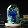 glass dome box Preserved Rose Stabilized Rose in Glass as Valentines Gifts Flower,rose gift domed boxes,high quality domed gift