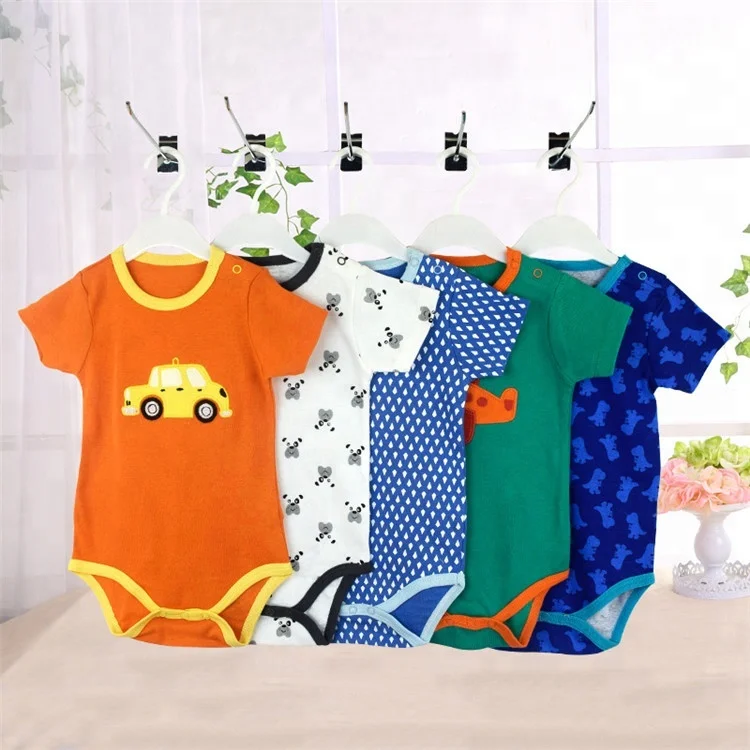 

Infant short sleeve clothing cotton newborn girl baby romper