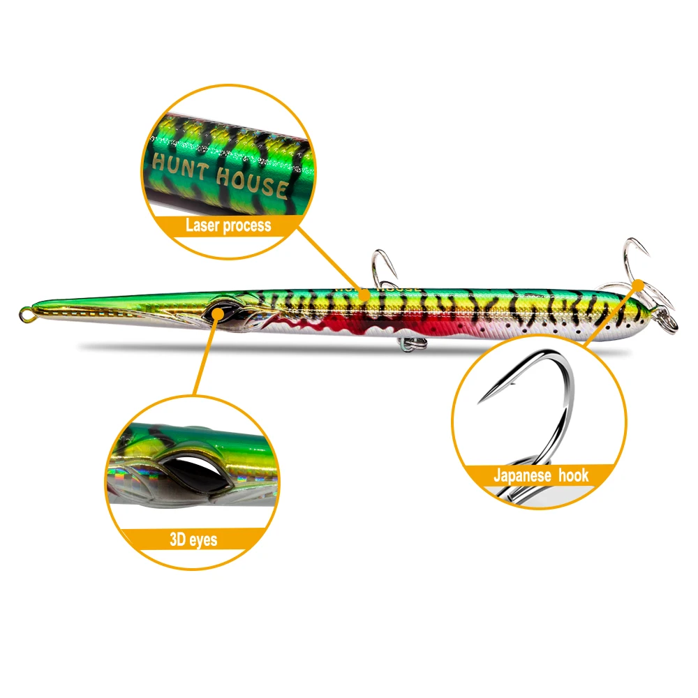 

205mm 31g/36g hard bait sinking pencil lure floating lure, 14 colors