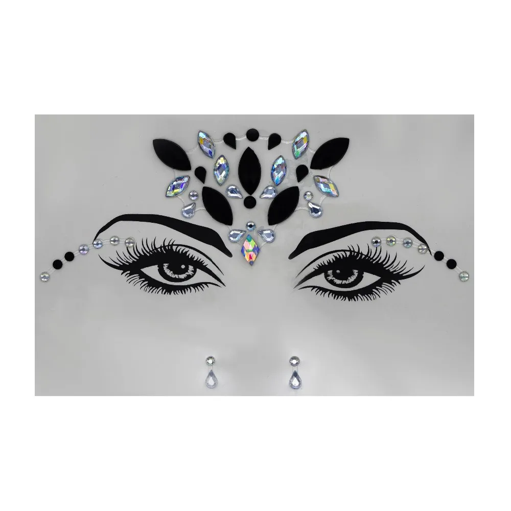 Shiny Diamond Jewel Face Stickers - Buy Acrylic Diamond Sticker ...