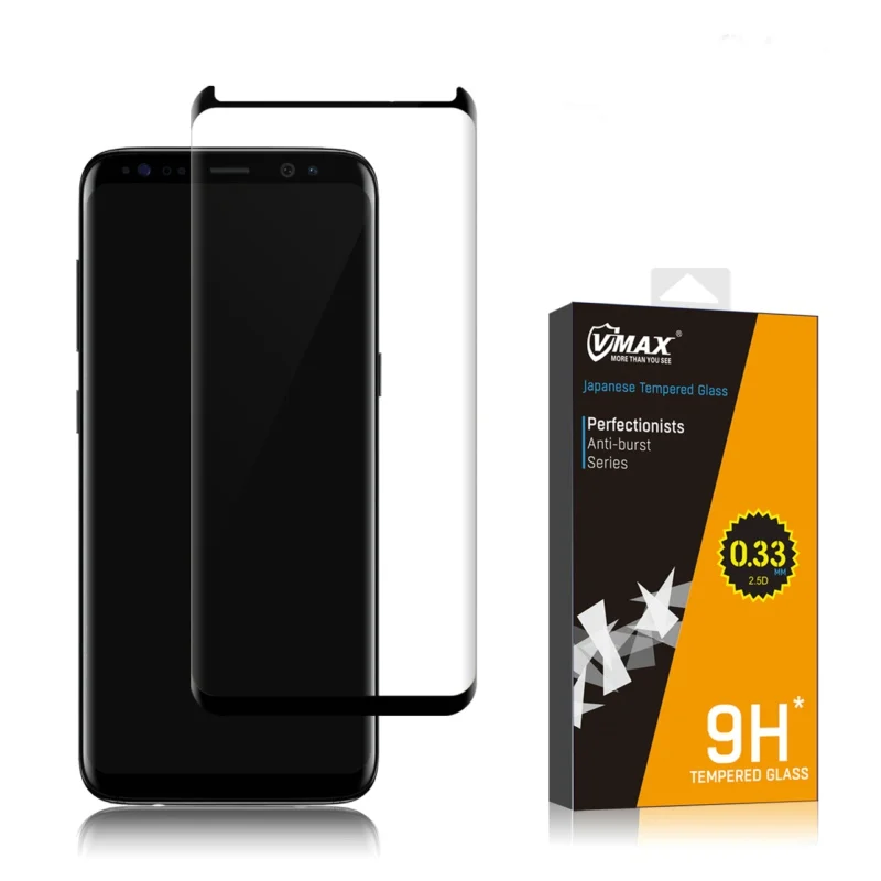 

VMAX 2017 3D Full Coverage glass Tempered screen protector for samsung s8