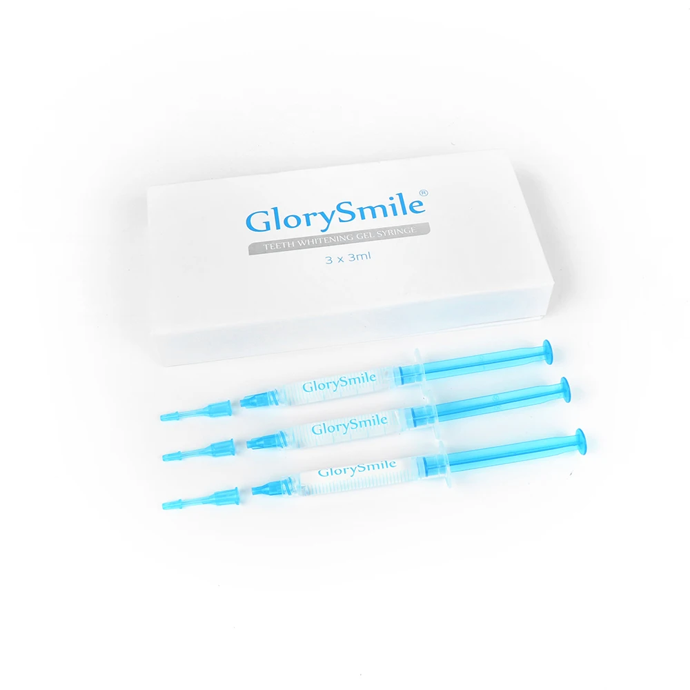 

ISO13485 CE 3ml 1-44% peroxide Home Teeth Whitening bleaching gel syringe refill kit private logo