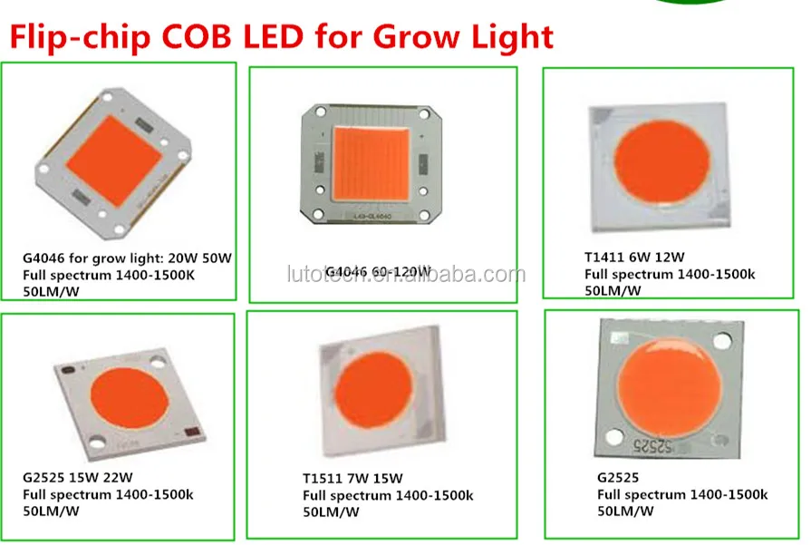 30 W 50 W AC220V haute puissance DEL Puce Intégré Driver 380NM-840NM Full Spectrum DEL