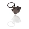 promotion customized pendant poker chip key ring blank metal keychain