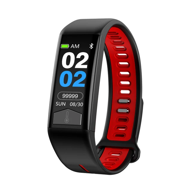 

2019 New NFC Alipay smart bracelet ECG T02 Body Heat temperature heart rate monitor blood pressure swimming smart watch