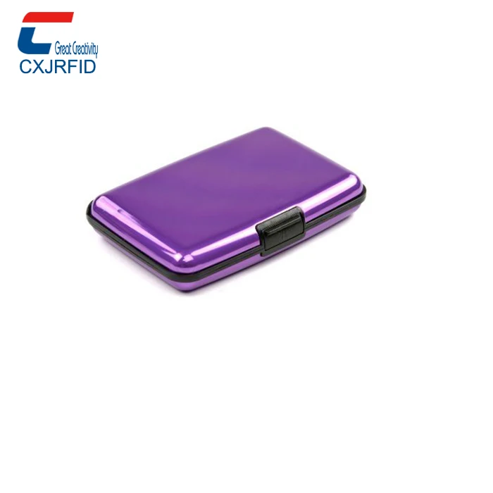 

RFID Aluminum Aluma Hard Wallet Credit Cards Holder Metal ID Case for Men Women, Customized color