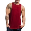 Custom Simple Blank Cotton Mens Muscle Sleeveless Shirt Tank Top