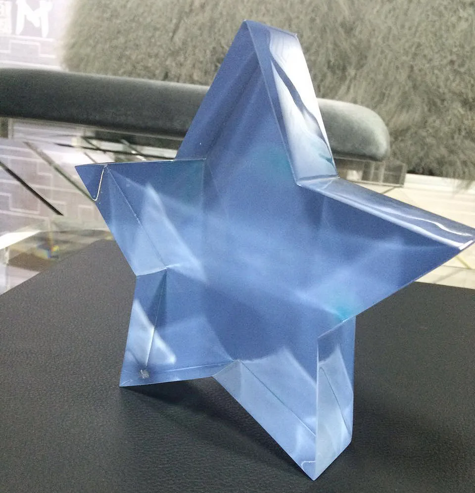 Top Quality Star Shaped Plexiglass Acrylic Wedding Invitation / Acrylic