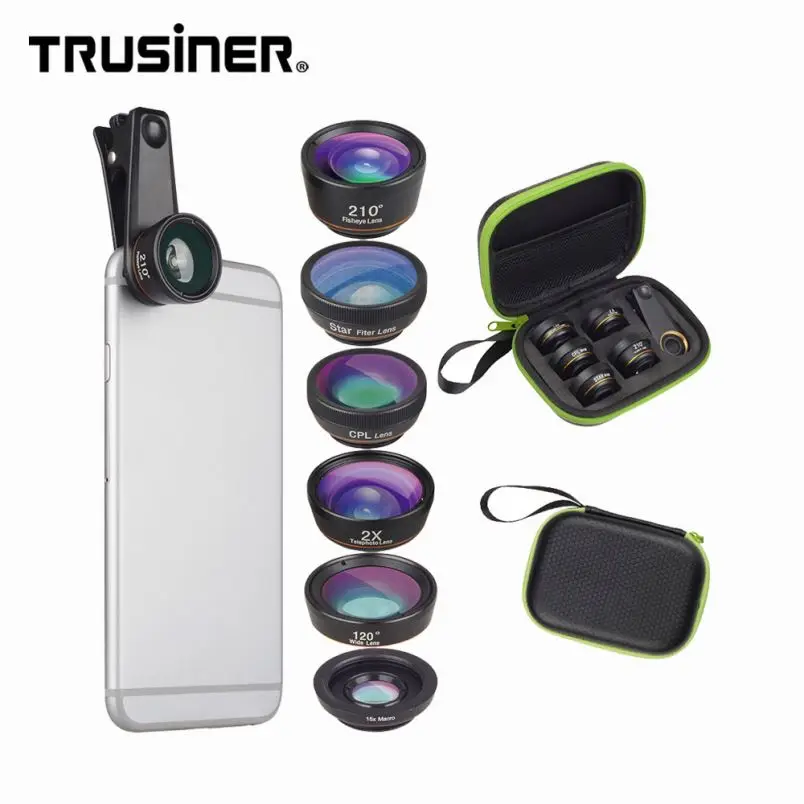 

Custom Mobile Lens Set for Phone Clip Magnifying, Black