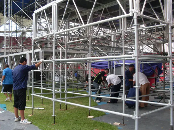 Portable steel stage platform for small concert equipment stage