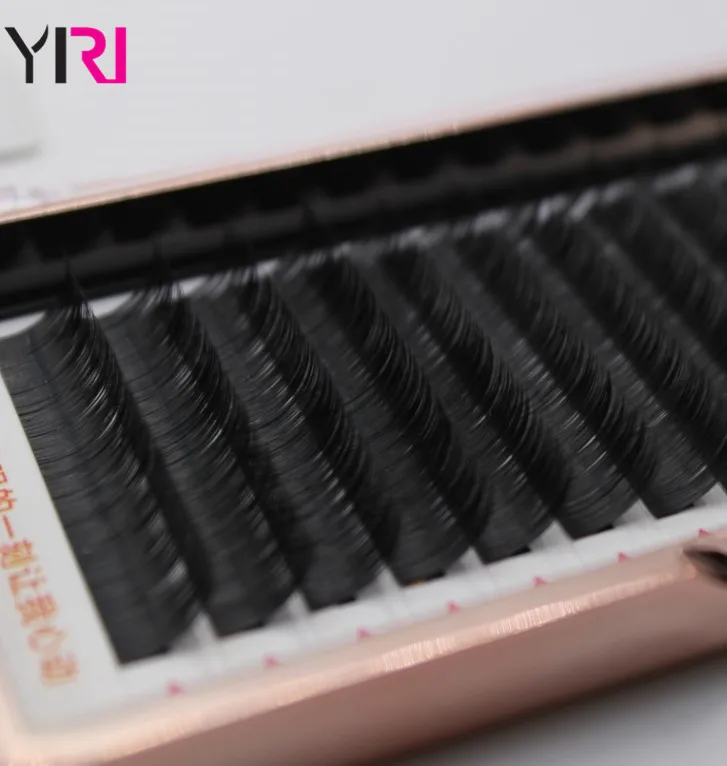 

Wholesale Private Label Matte Cashmere Split Tip Individual lashes Extension Flat Lashes, Black