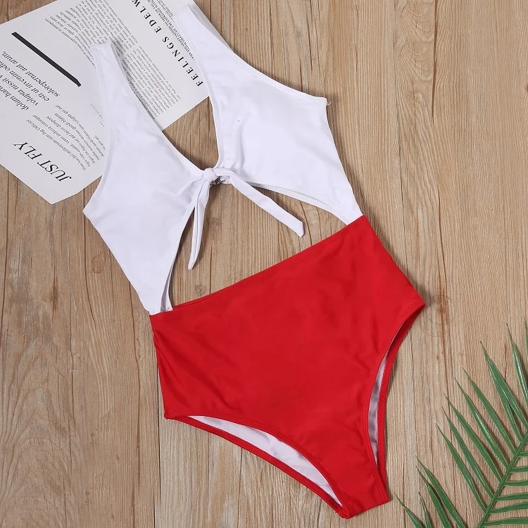 

China manufacturer bathing suit one piece swimsuit for women, White