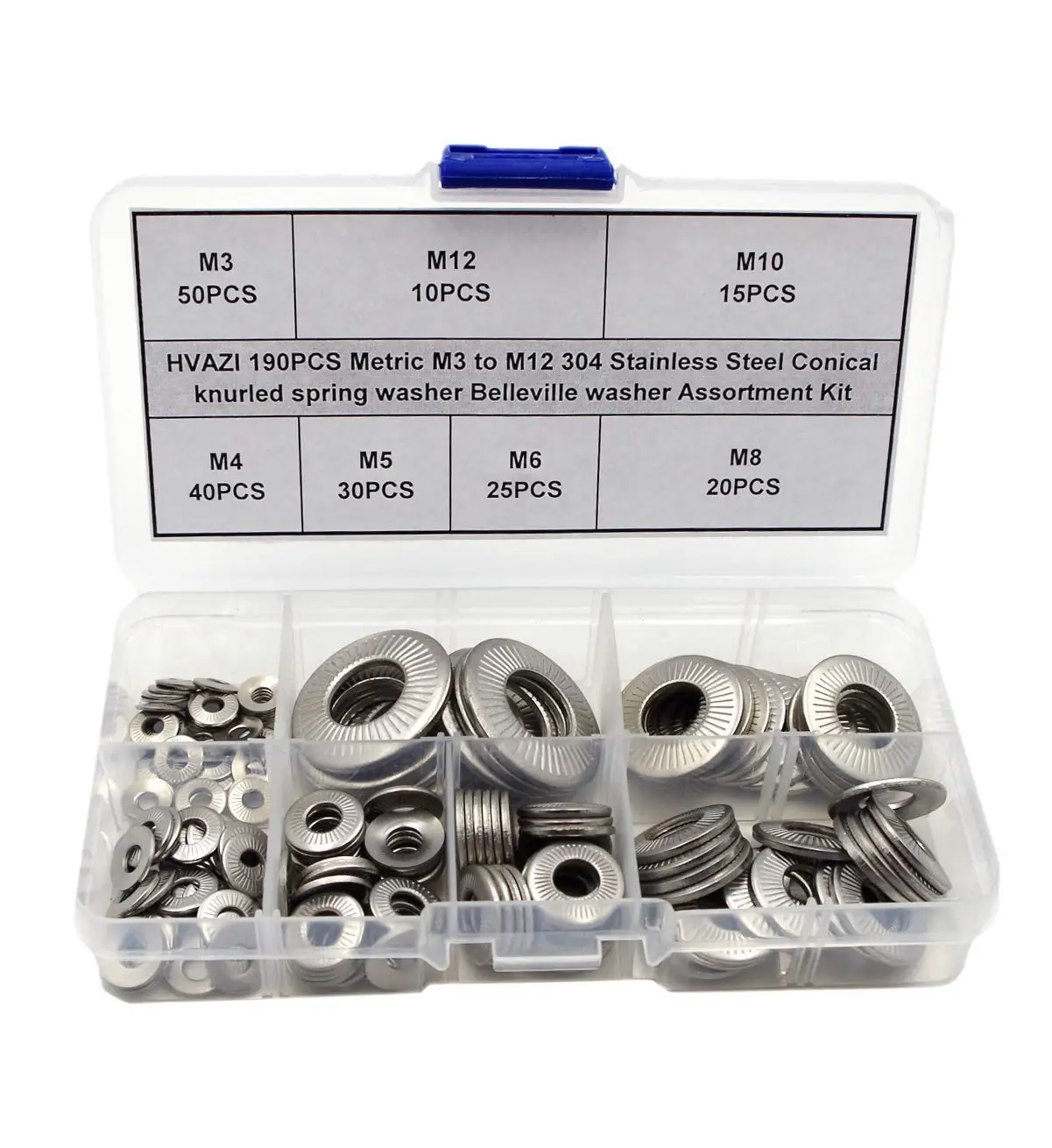 8mm Inner Dia Karcy 100pcs M8 Split Lock Washers Made of 304 Stainless Steel