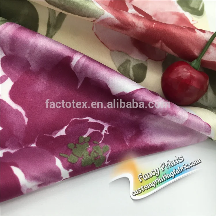
Woven Plain Printed Silk Fabric Satin Silk Fabric for Bridal Dress Garment 