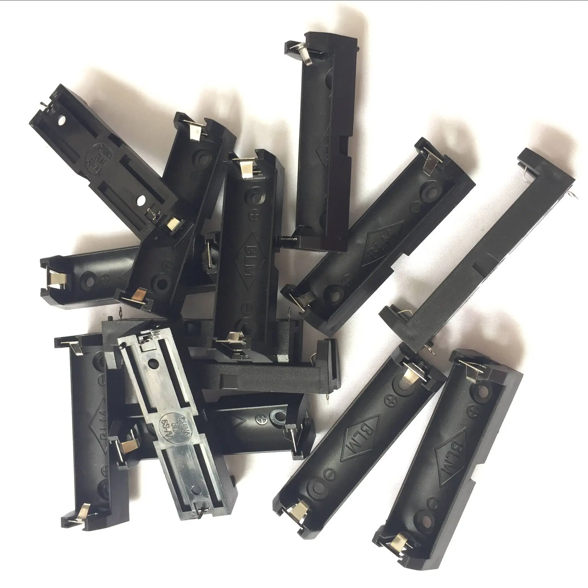 1028 blm black abs plastic battery holder for 1pcs aa size cell