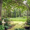 wrought iron rose arch metal garden arch flower gated arch