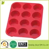 12 Cup Round Silicone Muffin & Cupcake Top Baking Pans