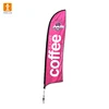 Wholesale cheap price high quality beach bow feather teardrop flying banner