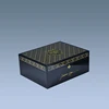 Luxury Antique Black Lacquer Finish Cigar Humidor / Box With Custom Logo