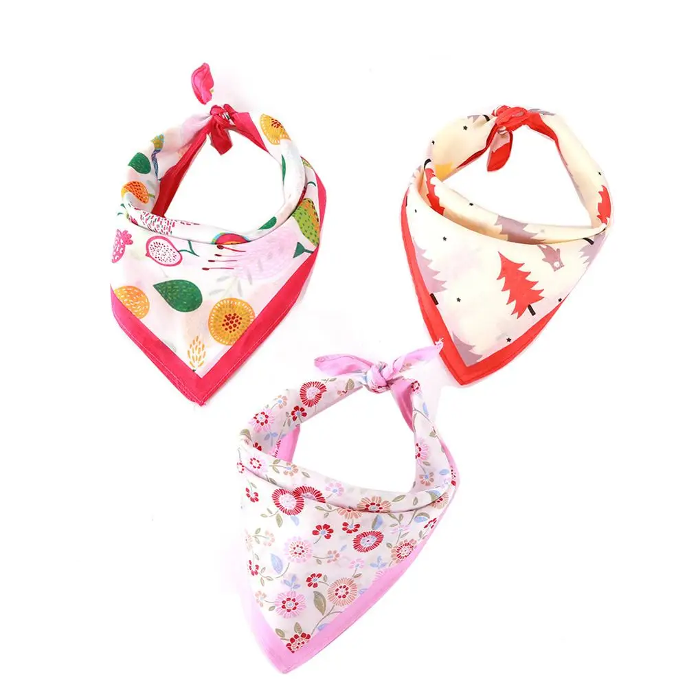 

Charm Christmas Product Printing Dog Neckerchief Dogs Accessories Wholesale Dog Cotton Bandana Collar, As picture