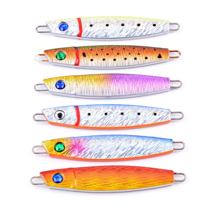 

6Pcs/Pack 50g 10cm Jigging Lure Lead Fish Metal Jig Lure Knife Wobbler