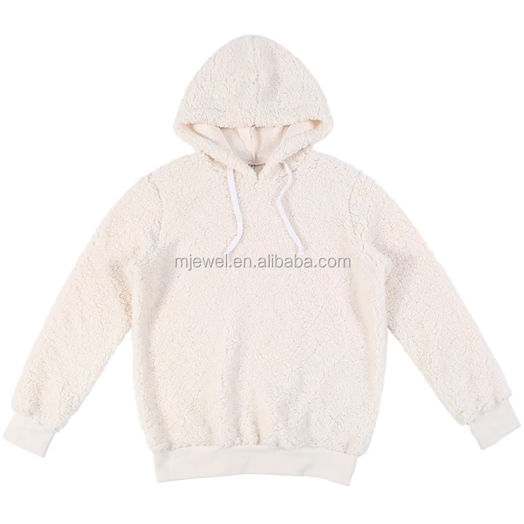 fuzzy fleece pullover hoodie