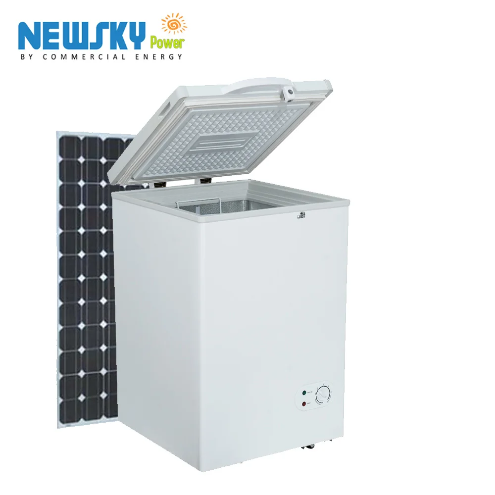 Dc12v 24v solarbetriebene tiefkühltruhe kommerziellen solargefrierschrank kühlschrank
