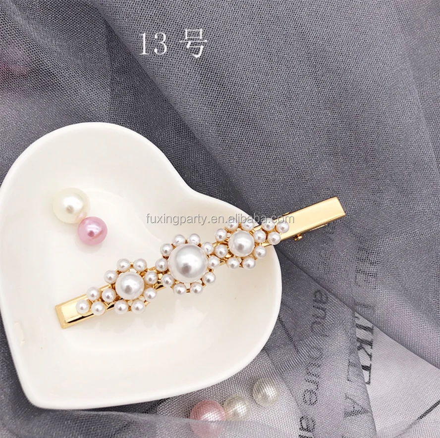 Tik-tok Trend Headdress,Pearl Hair Clip,Ins Female Bow,Bow Tie Clip ...