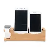 Universal wooden dock slots usb charging dock station for phone