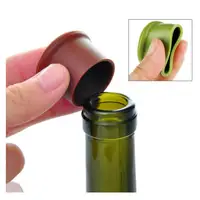 

Candy Colors Food Graded Wine Stoppers, Silicone Leak-proof Wine Bottle Cap Reusable Air-tight Wine Stopper Accessories