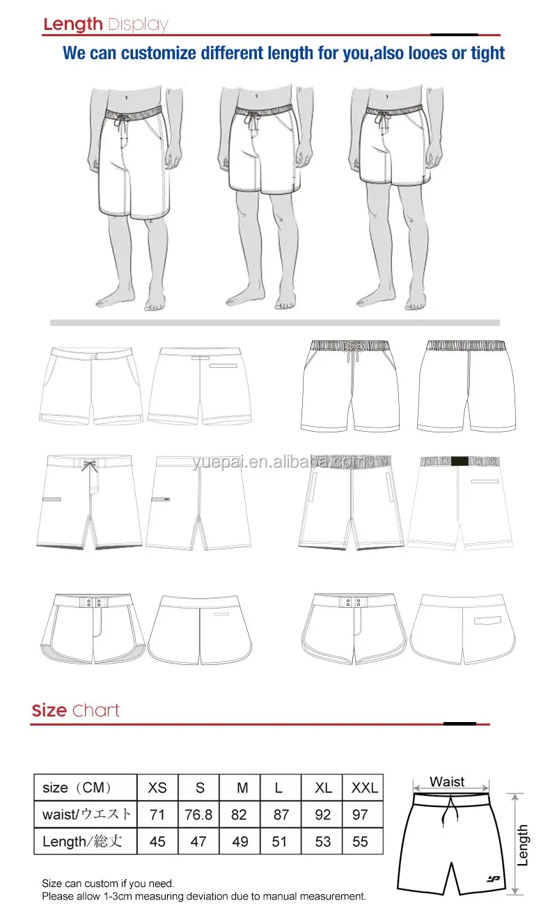 Men S Swimsuit Size Chart