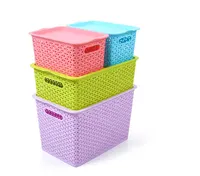 

China cheap durable High quality PP warehouse storage box plastic basket with handle