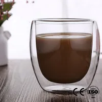 

Tableware>>Drinkware>>Tea Cups & Saucers double wall borosilicate glass coffee cups milk cup