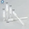 Stock empty 2ml 3ml 5ml 8ml 10ml tube glass bottle for perfume sample, 10ml glass vial with screw different color spray cap