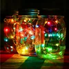 Warm White RGB LED Sun Mason Jar Lid Lights for Glass Mason Jars and Garden Decor, Solar jar Light