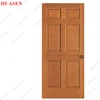 6 panel design interior solid door with oak frame