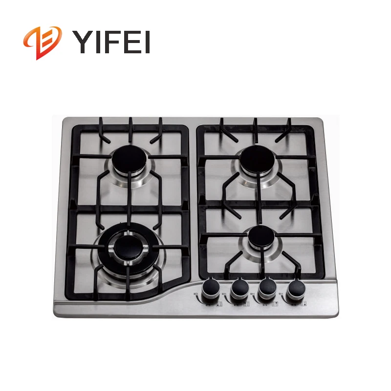 4 burners inox gas stove/gas hob/gas cooker  built in hobs 59cm