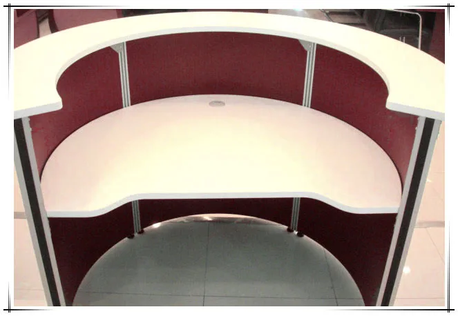 
Latest Round Reception Desk/hotel reception/office reception counter design 