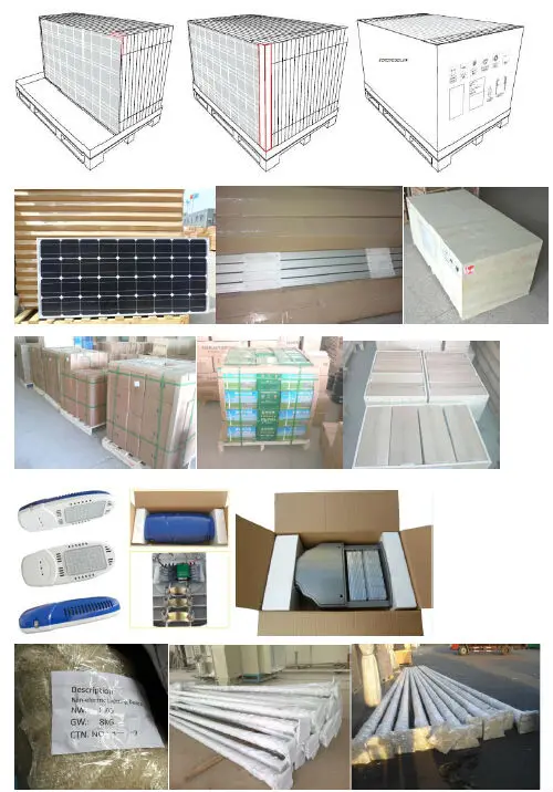 packing of solar street lights