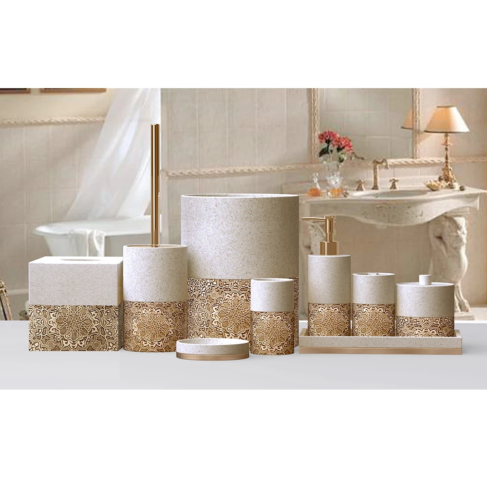 Luxury Modern High Quality Classic Resin Bathroom Products Accessories Set Buy Vanity Set