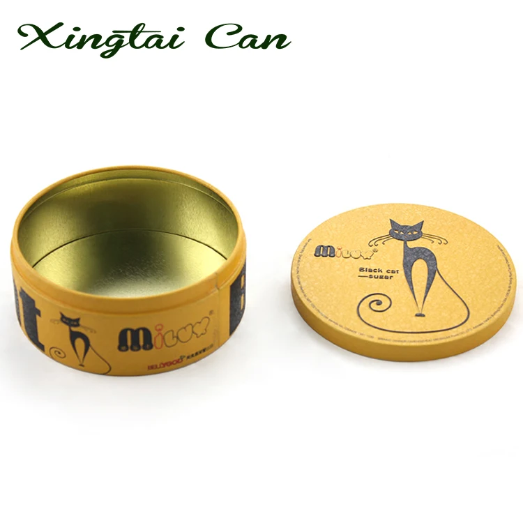 
T-Y010 Cat food storage cylinder tin box biscuits candy craft storage box 