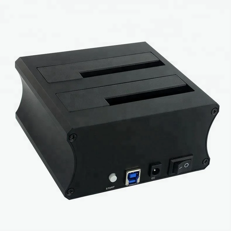 

2bays, USB3.0 HDD Docking Station, Hard disk docking with Cloning, Black