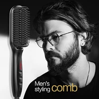 

Beard Straightener for Men Wholesale Electric Hair Styler Ceramic Hair Comb Custom Logo Beard Straightener Brush with Beard Oil