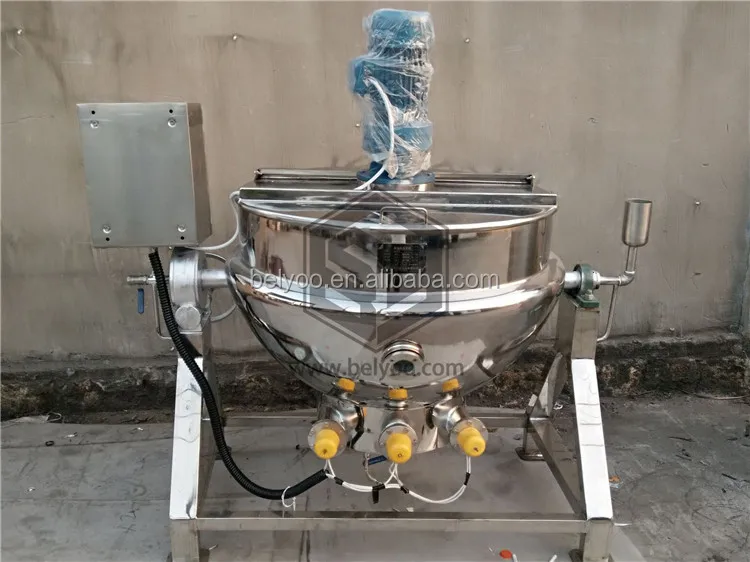 Gas Heating Fruit Jam Process Jam Cooking Jacketed