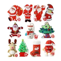 

Free shipping to india Christmas Gift custom Design PVC Santa Claus pendrive usb flash drive