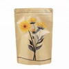 kraft paper bags for coffee window/stand up coffee bag with zipper/coffee packing bag