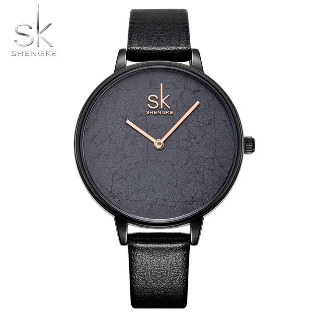 

2019 Shengke 0066 Top Brand Luxury Women Watch Leather Simple Quartz Watches Rose Gold Lady Wristwatches Relogio Feminino, 2-color