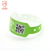 Custom Waterproof Disposable Recycled Kids Colored Plastic Material Wristbands Closures With Stub For Water Park Events